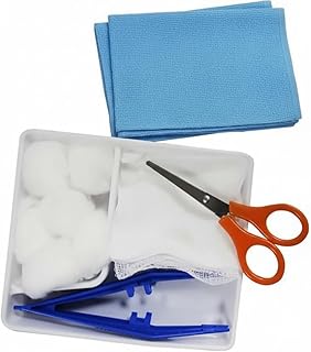 Clinevo Sterile First Aid Pack Kit – Disposable Medical Dressing Kit with Dressing Tray