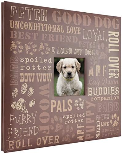 MCS Expandable 10-Page Pet Scrapbook Album with Photo Opening Cover and 12 x 12 Inch Pages, 13.5 x 12.5 Inch, Dog