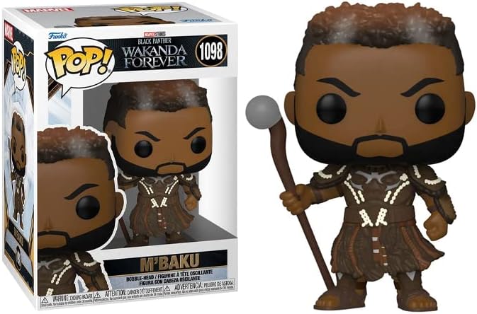 Miniatura 2 de POP Marvel Black Panther Wakanda Forever - MBaku Funko Pop Figura de vinilo repleto con funda protectora compatible con caja pop multicolor 375