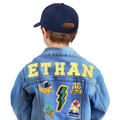 Image of Personalized Kids Denim Jacket with Name, Custom Girl Jean Jacket