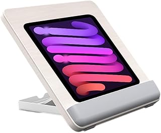 Tablet Holder Wood Stand,Wooden Laptop Tablet Multi-Function Stand - Adjustable Height Portable Computer Drawing Writing Board Holder, for iPad Pro 12.9/11,Air,Mini and More