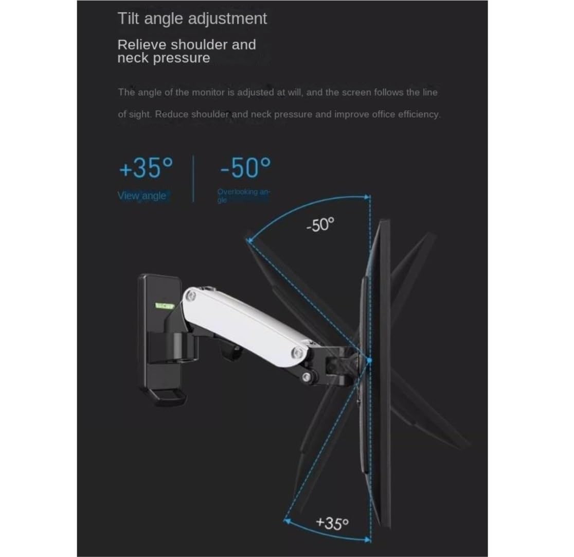 Supporto TV Supporto TV A Parete per da 17 A 35 Pollici, Ripiano Angolare Telescopico Che può Sostenere Fino A 10 kg, Angolo Regolabile Home Cinema