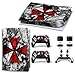 MaD Vision® Skin Aufkleber für PS5 DIGITAL Version mod. RESIDENT EVIL UMBRELLA, 100% HD-Qualität, kratzfeste Klebefolie aus Vinyl + Set mit 4 Paar Gummipads für PlayStation 5 Joystick Controller