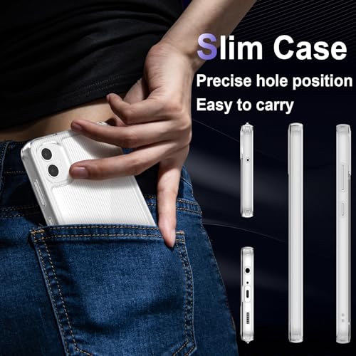 Image of Case for Samsung Galaxy A05, Military Grade Drop Protection Phone Case, Yellowing Resistant, Anti-Scratch Hard PC Back, Shockproof Hard Ultra-Thin Protective Cover, Clear