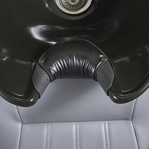 DIR Salon Shampoo Backwash Unit, Hair Washing Shampoo Station With Manual Legrest Adjustment ANODE, Gray