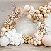 Ballon Girlande Set,Aivatoba Beige Luftballon Girlande Doppelschichten Ballongirlande Set Girlande Geburtstag Baby Shower Deko Ballons Weiß Aprikosen für Hochzeit Geburtstag Mädchen Party Dekoration