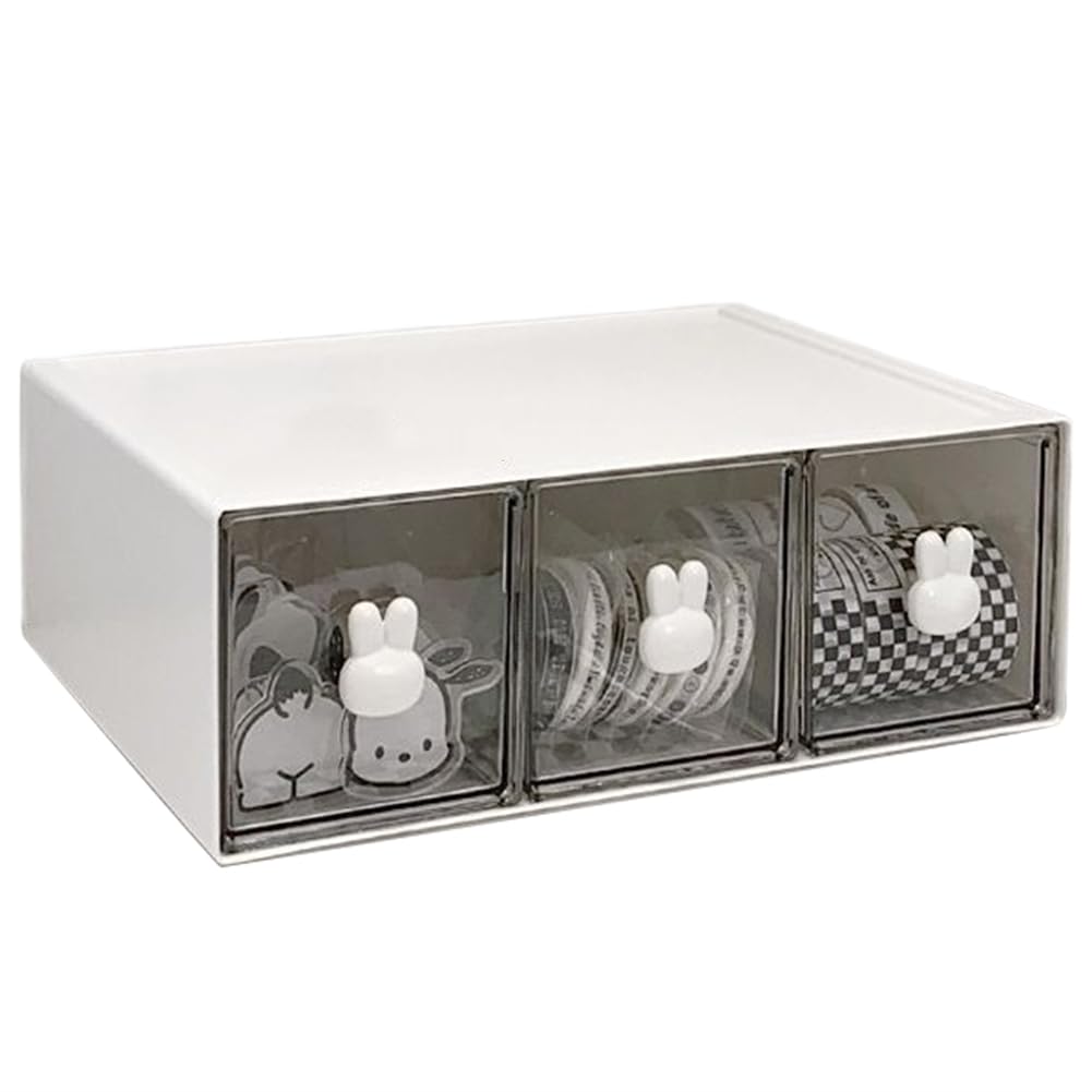 Onchdbfhuu Desktop Student Stationery Organizer Handle Combination Drawer Box Multi-Compartment Drawer Pencil Cabinet