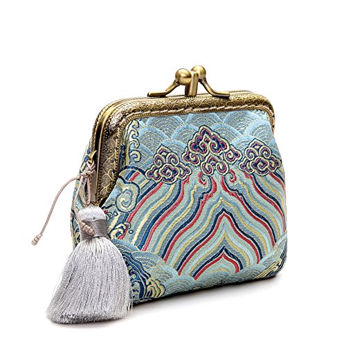 Jan&Dee Original Hand-made Silk Tapestry Satin Top Grade Exquisite Buckle Coin Purse2