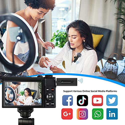 Dual Wireless Lavalier Microphone For Camera/Iphone/Android Phone/Laptop/Computer/Gopro, Professional Plug-Play Lapel Microphone Wireless For Video Recording, Interview, Vlogging, Youtube, Tiktok #TOP3