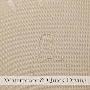 Demetex outdoor throw pillows 18×18 waterproof square pillow covers decorative pillowcase for patio couch bedroom set of 4 18 x 18 inch beige  urban country home decor