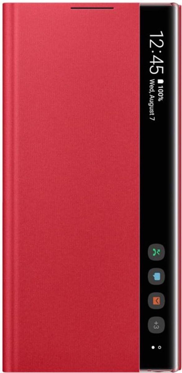 Amazon.com: Samsung Galaxy Note 10 Clear View Red Faux