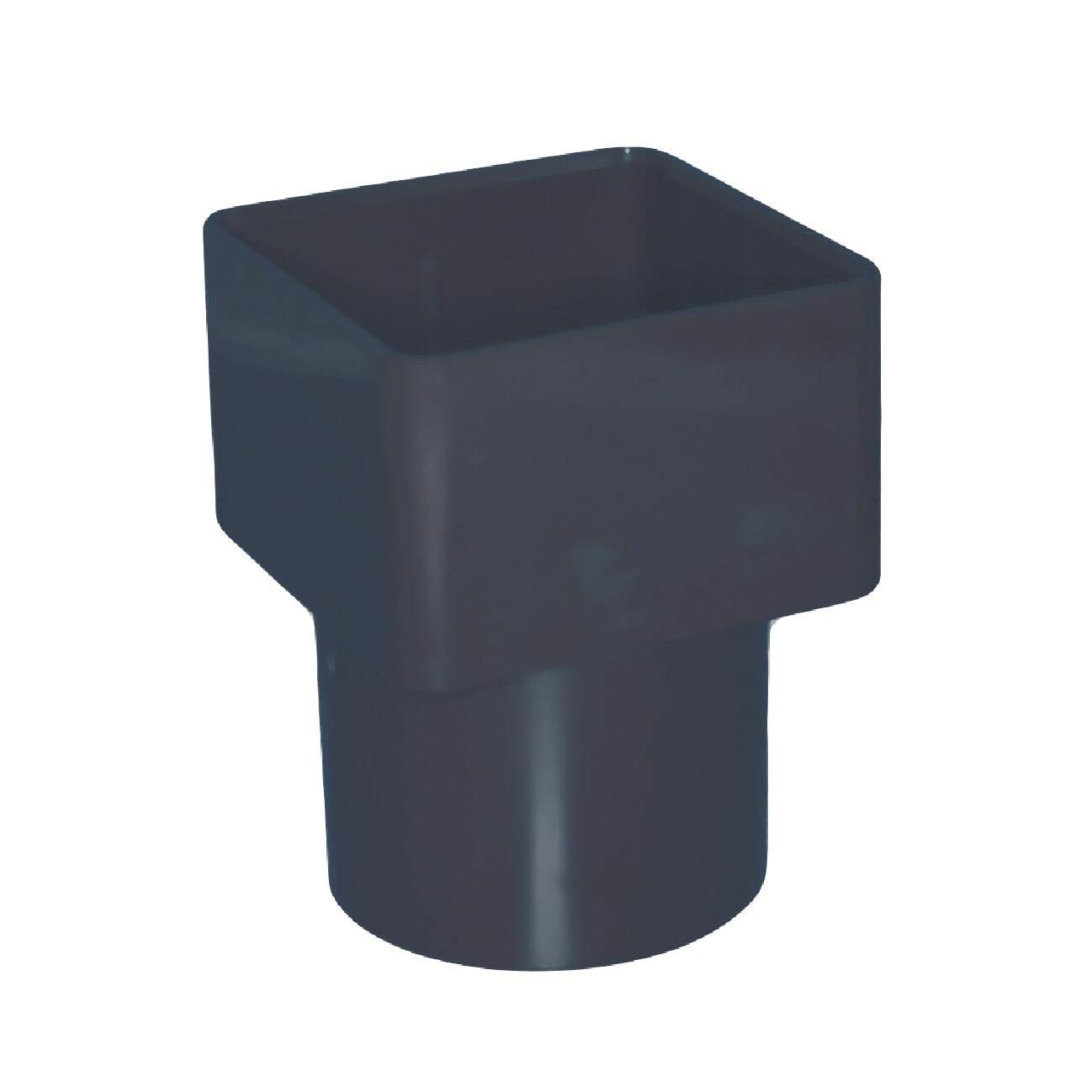 Anthracite Grey Square to Round Downpipe Adaptor Connector, Freeflow Systems
