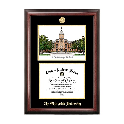 Campus Images Ohio State University Gold Embossed Diploma Frame Lithograph