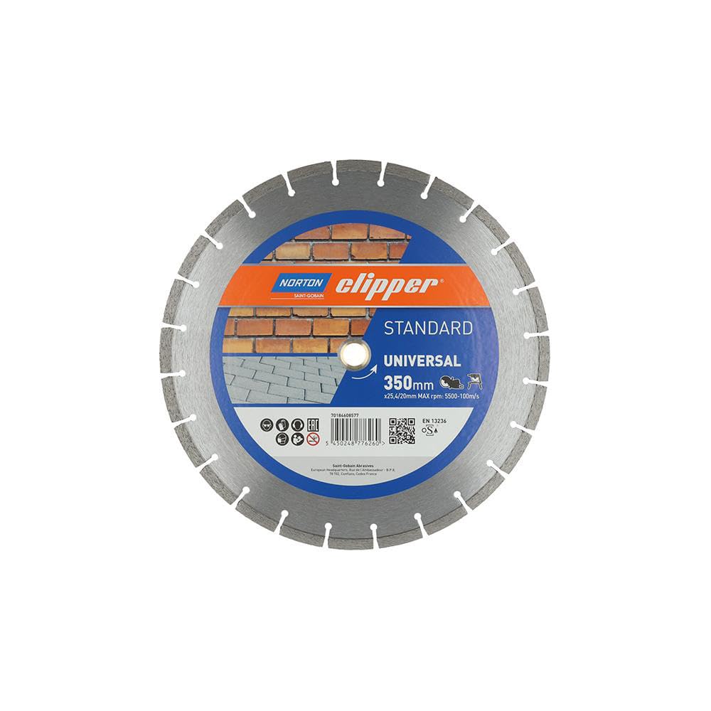 NORTON Clipper Diamant Sägeblatt Standard Universal (Ausführung: 350 x 25,4 / 20 mm)