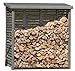 Gartenpirat Holzunterstand für Kaminholz aussen mit Rückwand – Kaminholzregal aussen – Imprägniert – Wetterfest & Langlebig – Grau – 208 x 200 x 75 cm
