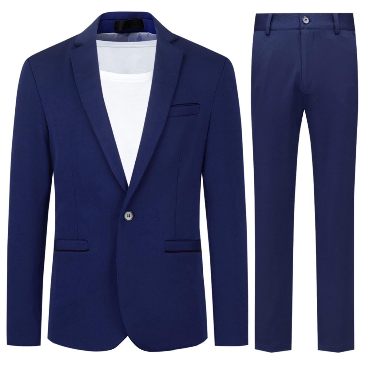 Allthemen Abito da Uomo 2 Pezzi Completo da Uomo Slim Fit Abito da Sposa con Un Bottone Elegante