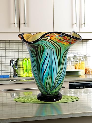 Dale Tiffany AV15415 Kalmia Hand Blown Art Glass Vase - Image 3
