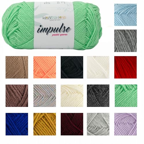 Image of WOAFashions Impulse Hand Knitting & Crochet Yarn (Light Fern Green) (100gms - Pack of 1)