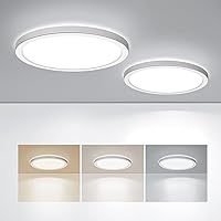 Vista 11 de BLNAN Lámpara LED de techo empotrada, 8.66 pulgadas, 18W, 3000K/4000K/5000K, luminaria de cableado directo, lámpara blanca redonda ultrafina