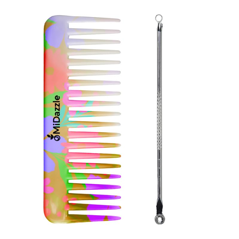 Image of Midazzle Stainless Steel Blackhead Remover With Daily Comb Printed - Set of 2