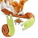 Jouet Interactif pour Chien à Mâcher, AKOFIC Jouet à Renifler pour Puzzle et entraînement Instinct de Recherche en Forme D'escargot, Jouet Chiot Couineur en Peluche pour Relâcher Le Stress et l'ennui
