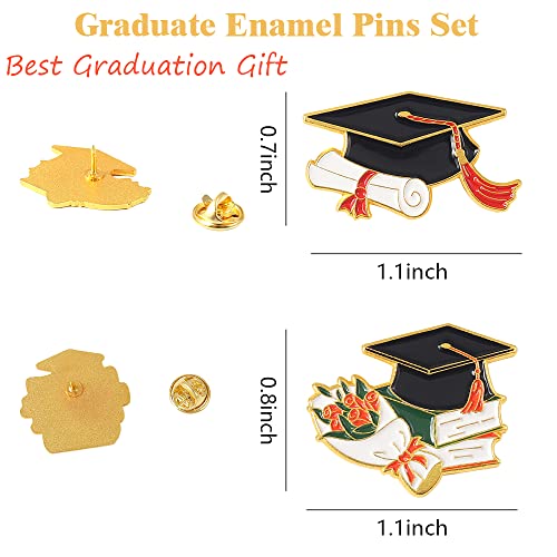 Image of 10 Pcs Graduation Enamel Pins, Graduation Button Pins 2025, Graduate Button Lapel Pin, 2025 Graduat Pin Gifts for Her or Him