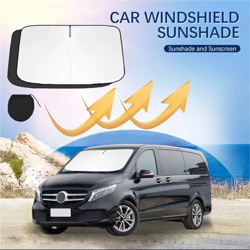 Protector solar ventana frontal para Benz Clase V contra el calor extremo 7