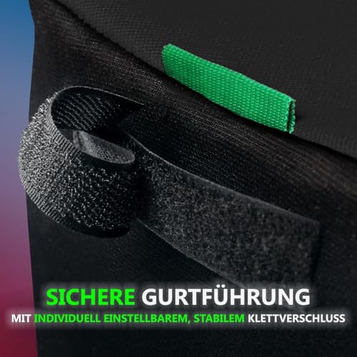 Kindersitzerhöhung Sitzerhöhung ergonomisch Kinder 135-150 cm Auto Sitz ECE R129 Bezug waschbar (Schwarz)