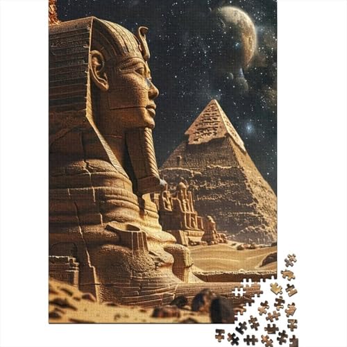 Puzzle de 1000 piezas de la Esfinge y Pirámide egipcia para adultos, diseño de 70x50 cm