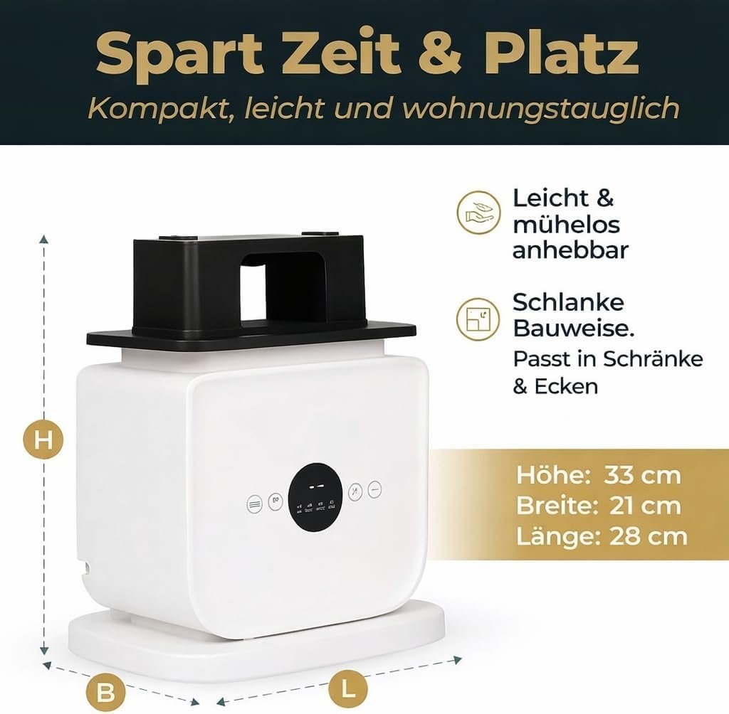 Hemdenbügler Automatisch – Bügelpuppe & Bügelautomat für Hemden und Hosen, Heißluft-Trockner 1400 W für den Haushalt