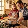 USELUCK Hybrid Nonstick Pot Set, 1.5 QT Sauce Pan, 2 and 5.2 QT Stock Pot with Glass Lids,Cookware sets,Stay-Cool Handles,2 Silicone Trivets,Dishwasher-Friendly,Compatible All Cooktops. #4
