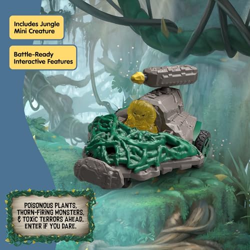 Image of Schleich Eldrador Creatures - 15PC Jungle Jet Vehicle with Mini Creature Playset - Kids Ages 7+ | 42666 | Monster Figurine, Battle Creature Toy for Boys 7+, Fantasy Beast, Action Figure Gifts, Screen-Free Imaginative Pretend Play