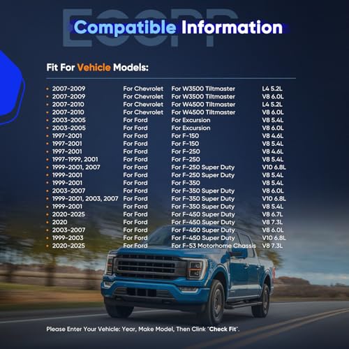 Image of ECCPP AC Compressor for Ford for F-150 for F-250 for F-350 5.4L 1997-2001 | for Ford for F-350 for F-450 Super Duty 6.0L 2003-2007 for Ford F53 6.8L 2000-2001 Fast Cooling AC Compressor with Clutch