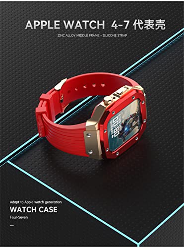 Boîtier métal pour Apple Watch 44mm robuste avec bracelet silicone - 3