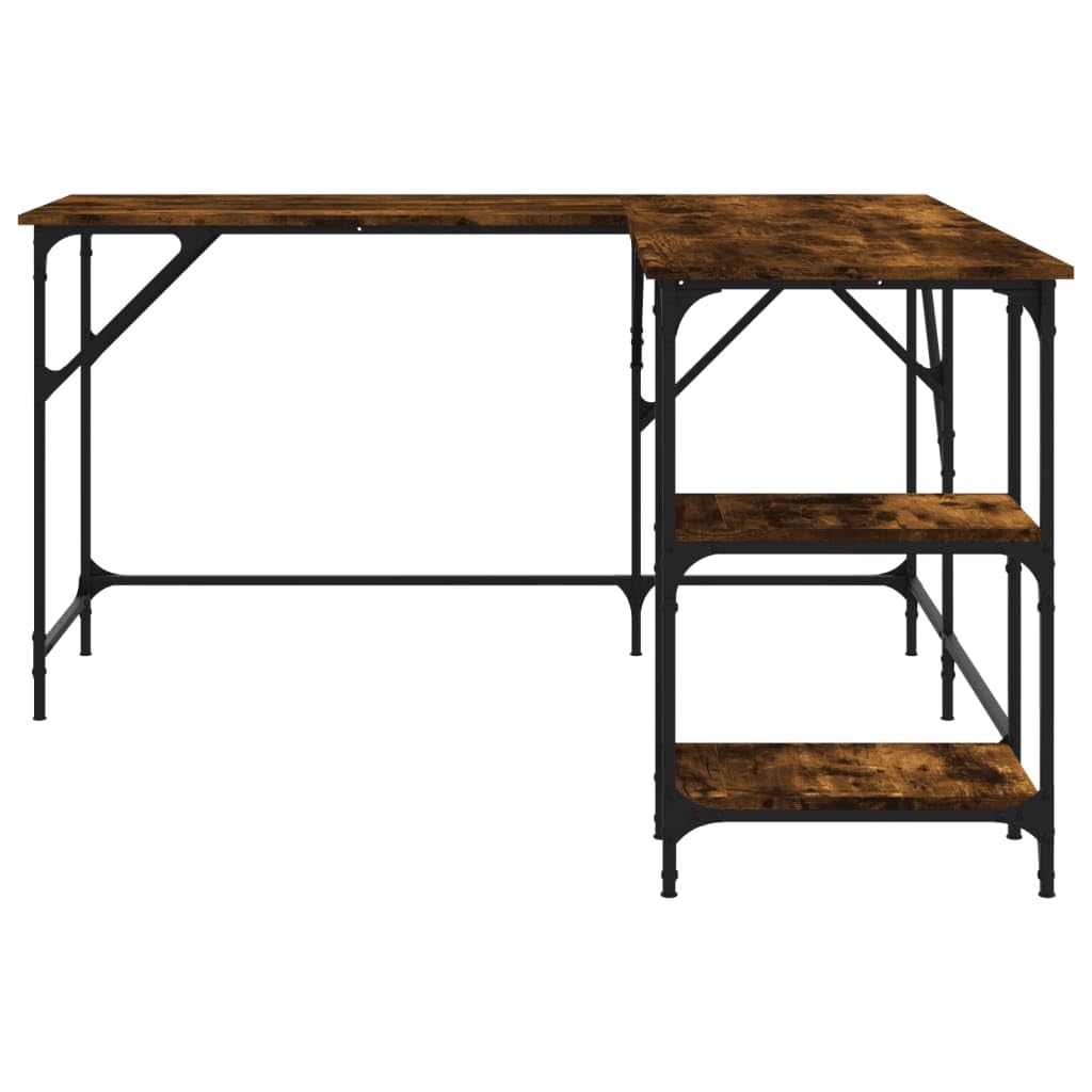 Homgoday Scrivania angolare per computer, ufficio, PC, tavolo da lavoro, tavolo da lavoro, tavolo per studio, home office, incenso, 139 x 139 x 75 cm, materiale in legno