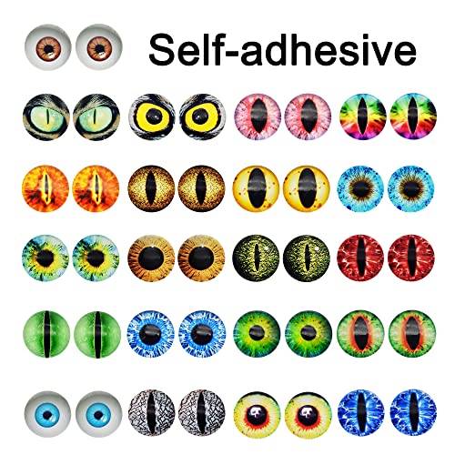 100Pcs 12Mm Self Adhesive Dragon Animal Eye Googly Wiggle Eyes For Diy Craft Sticker Children School Classroom Arts Crafts Decoration #TOP5