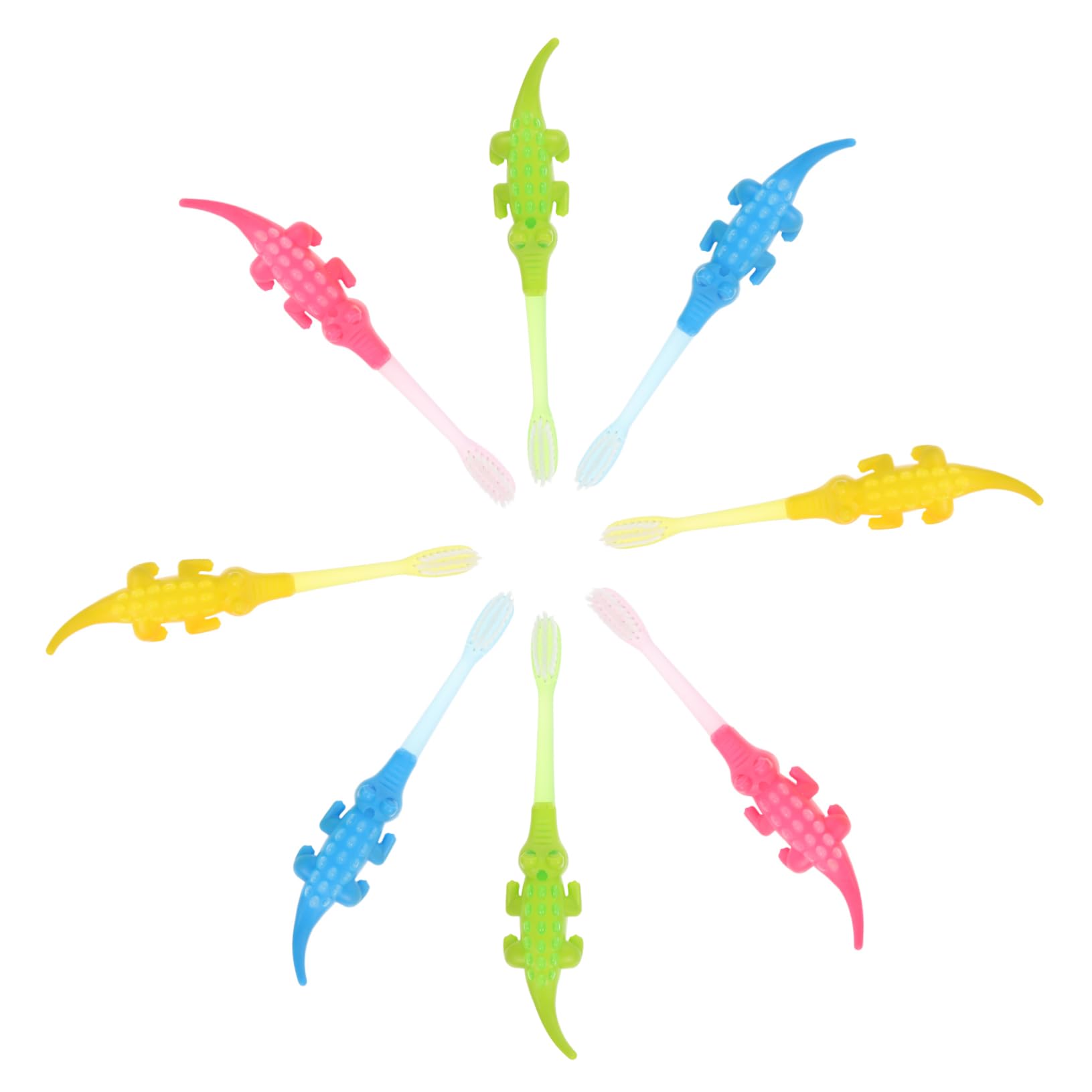 PLAFOPE Ergonomic Toddler Toothbrush Cartoon Teeth Clean Brush Kids Toothbrush Pack Newborn Gum Brush Kids Oral Health Tool