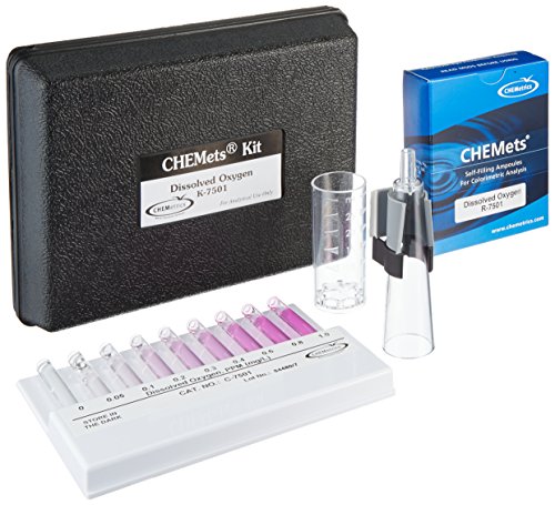 CHEMetrics K-7501 Dissolved Oxygen Kit, 0-1 ppm Range, 0.025 ppm MDL