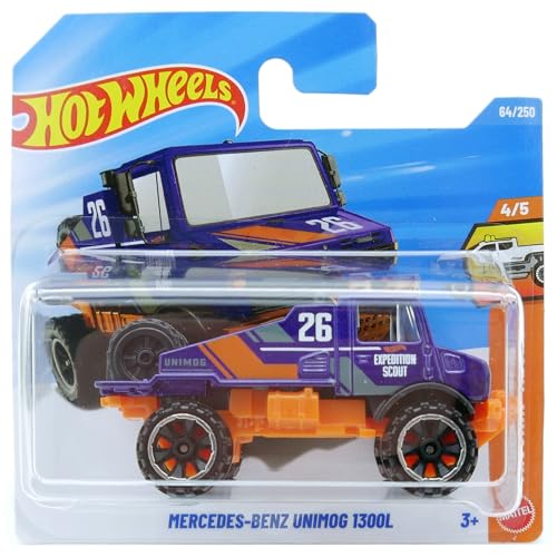 Hot Wheels Mercedes-Benz Unimog 1300L escala 1:64 miniatura 1
