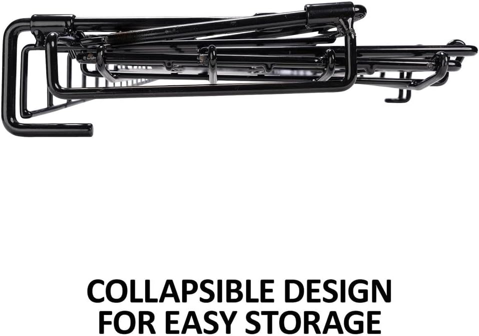 EASY-UP Pro Portable Collapsible Basket with Tack Hangers | Color Black Horse Grooming Essential | Collapsible Design | Swivel Tack Hangers | Large Storage Capacity | 5-Year Warranty