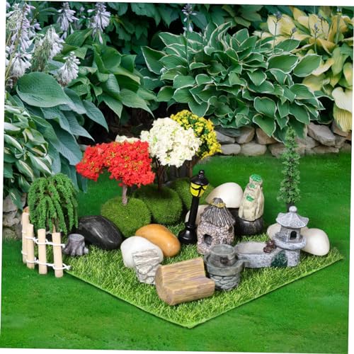 Jardin féérique miniature ifundom : lot d'accessoires décoratifs en résine pour terrariums - 4