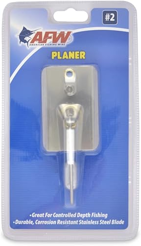 Miniatura 1 de AFW American Fishing Wire Planer Board con hoja de acero inoxidable resistente a la corrosión - Uso para arrastre de profundidad controlada en alta
