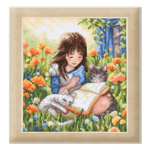Kit point de croix compté Vervaco Détente au jardin 23x25 cm broderie