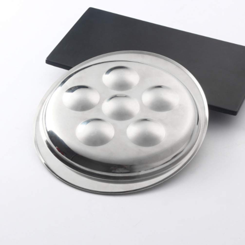 Kit à Escargots En Inox (assiette 6 Trous + Pince + Fourchette) – Lot De 3 Pièces, Pour Dégustation
