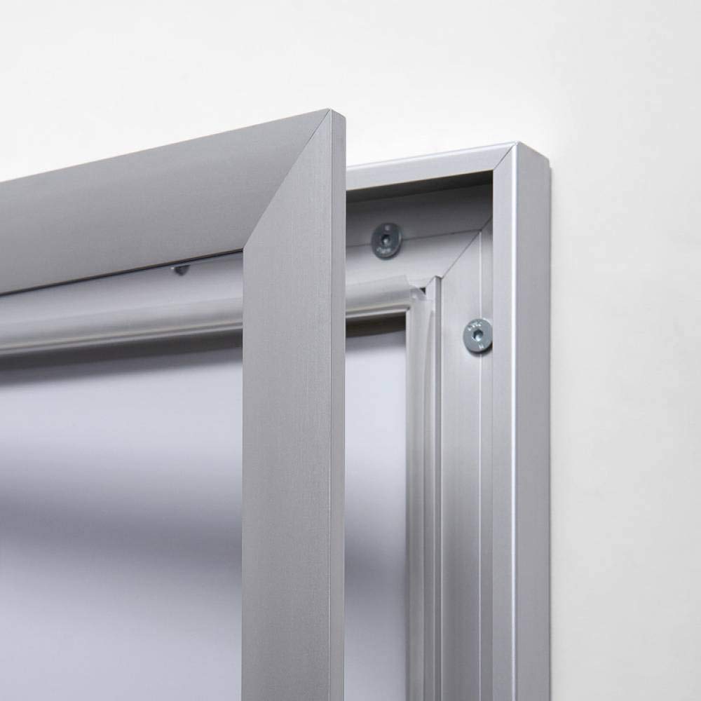 Tablero de anuncios de borrado en seco con cerradura (estándar, 12 x A4)