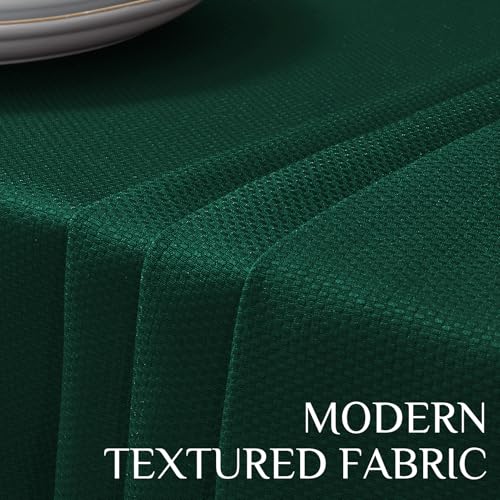 Softalker Tischdecke Weihnachten Mitteldecke 80x80 cm Abwaschbare Jacquard Geometrischem Tischdecke Grün Tischtuch Elegant Table Cloth Deko für Outdoor Gartentisch Wohnzimmertisch Couchtisch