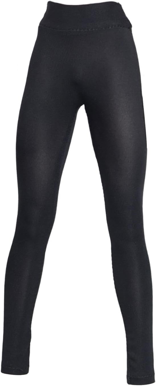 1/6 Doll Leggings for 30 cm 12 Inch Dolls - Sporty Miniature Running Tights Elastic Fancy Dress Trousers for Cosplay & Collectibles - Black