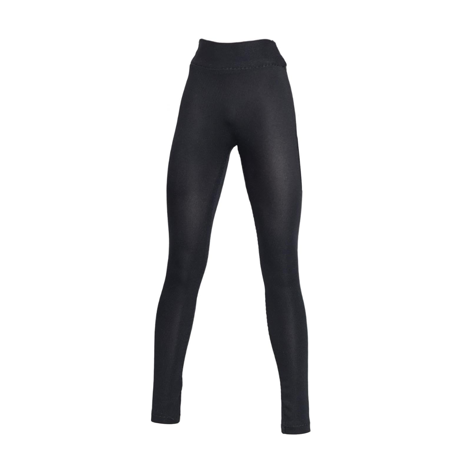 Yunhgft 1/6 Scale High Waist Leggings for Figures, Mini Clothes for 30cm Female Dolls, black