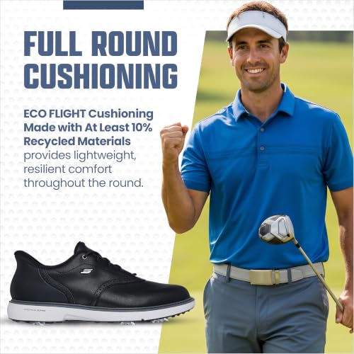 Image of Skechers Men's Prestige Slip-Ins Golf Shoe | Golf, Waterproof, Slip-ins, Arch Fit, ECO FLIGHT Cushioning, Premium Leather, Lightweight