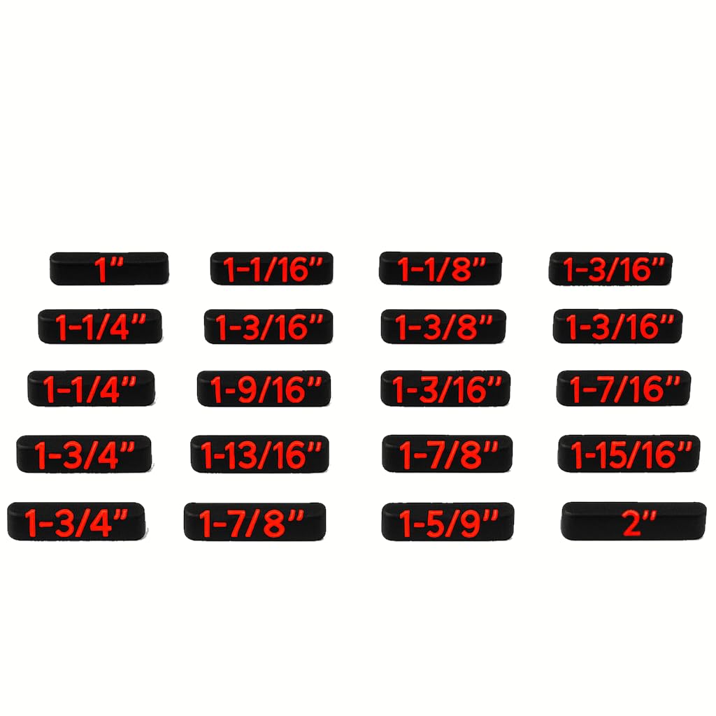ToolBox Widget SAE+ Size Labels Wrench Organizer Modular Inserts